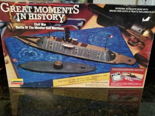 Lindberg Great Moments In History Civil War Monitor & Merimac Scale Model Kit
