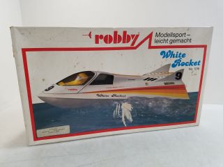 Vintage Robby White Rocket No.  1016 Electric Model Boat