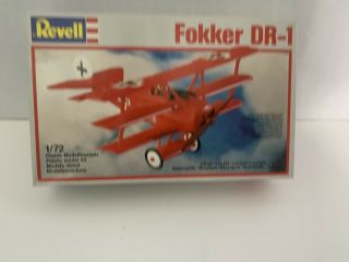 1:72 Revell Fokker Dr - 1 Vintage Aircraft Plastic Scale Model Kit Nos 4154