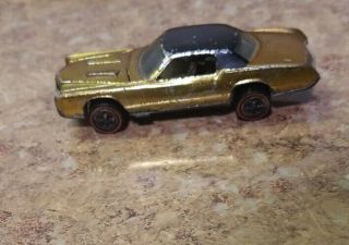 Redline Hotwheels Gold 1968 Custom Eldorado