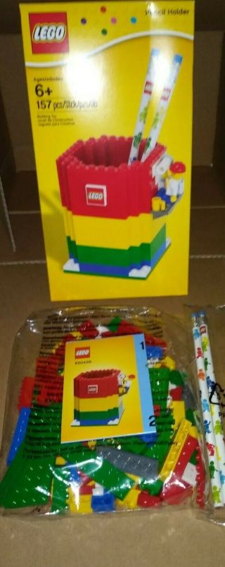 Lego 850426 Rare Pencil Holder New/open Box Complete Ready To Ship