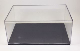Acrylic Display Case For Scale Models 12 X 7.  25 X 5.  25 In With Black Base