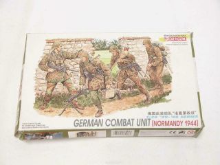 1/35 Dragon German Combat Unit Normandy 1944 4 Figures Plastic Model Kit 6003