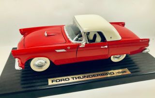Road Legends 1955 Ford Thunderbird Candy Red Die - Cast 1/18 Scale Car Model