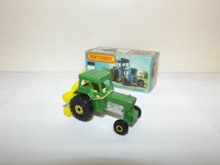 Matchbox S/f No.  46 - C Ford Tractor Htf Metallic Green,  Yellow Hubs Mib