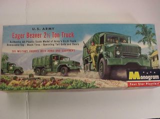 Monogram Eager Beaver 2 1/2 Ton Truck Unbuilt Model Kit Pm22 Dated 1957 Ob