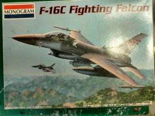 2002 Monogram F - 16c Fighting Falcon 1:72 Scale 85 - 5309 1/72 Model Kit