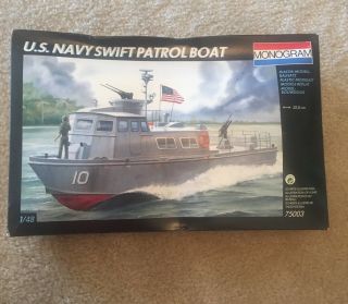 Monogram 1/48 U.  S.  Navy Swift Patrol Boat (viet Nam Era) Built Model Kit 75003