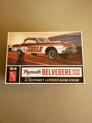 Amt 1964 64 Plymouth Belvedere Stock 1/25 Scale Model Kit W Resin Grille