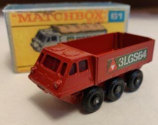 Matchbox Lesney 61 Alvis Stalwart 1966 Custom /crafted Box