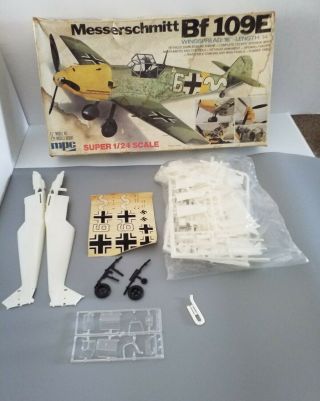 Mpc 1:24 Messerschmitt Bf - 109e Plastic Model Kit 2 - 3507 - No Instructions