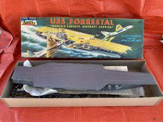 Aurora Famous Fighters Uss Forrestal Aircraft Carrier Model Ship