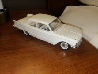 Vintage 1960 Comet Mercury 2 Door Dealer Promo Model Car White Plastic