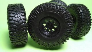 2012 Jeep Rubicon 1/25 Black Op Chrome Rim Wheel Beadlock Tires 4x4 Offroad