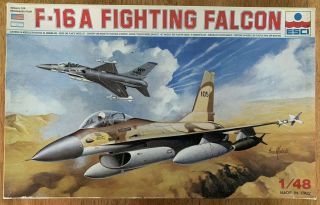 Esci F - 16a Fighting Falcon Usaf And Idf Decals - 1/48 Scale - Vintage 1991 Kit