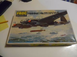 Vintage Frog 1:72 Scale Model F201 (heinkel He.  111 H - 1/h - 6)