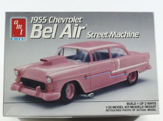 1955 Chevrolet Bel Air Street Machine Amt Ertl 1:25 6001 Kit Open Box