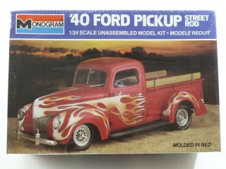 1940 ’40 Ford Pickup Truck Street Rod Monogram 1:24 Scale Model Kit 2720