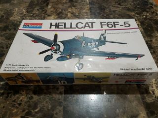 Nos 1/48 Monogram Hellcat F6f - 5 Vintage Model Kit 6832 - 0106
