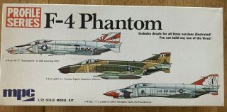 Mpc Profile Series F - 4 Phantom - 1/72 Scale - Vintage 1971 Kit