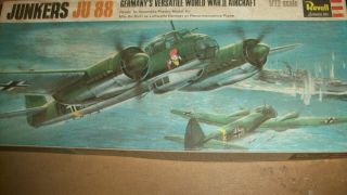 German Wwii Junkers Ju - 88 Light Bomber - Revell 1/72 Model Kit - Open
