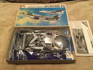 Nichimo 1/48 Scale Hawker Siddeley Hunter F6 Model Airplne Kit - Parts