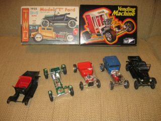 Wow Vintage 1/25 Scale Ford Model T Hot Rod/street Rod Builts,  Parts: