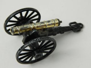 Vintage Gp 373 Italy Military Toy Cannon Cast Iron Metal 2.  5 "