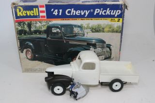 Revell 1941 41 Chevy Pickup Truck 1:25 Model Kit Partial Built Started Junkyard