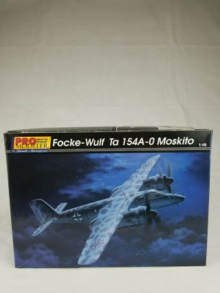 Pro Modeler By Revell Monogram Focke Wulf Ta - 154 A - 0 Moskito Model Kit 284