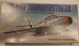 Vintage 1/72 Airfix F - 84f Thunderstreak Model Kit 03022 - 9 ©1975