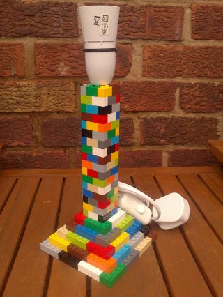 Lego Brick Light - Bedside Table Lamp Desk Lamp Base - Choose Your Colour -
