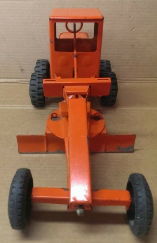 Vintage Marx Lumar Power Grader Road Grader Orange 1760 Stamped Steel Toy 17 