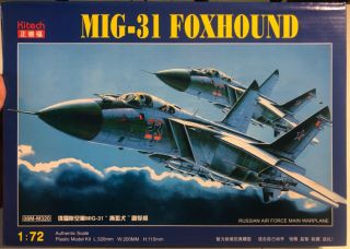 Kitech Mig - 31 Foxhound 1/72 Nib Model Kit ‘sullys Hobbies’