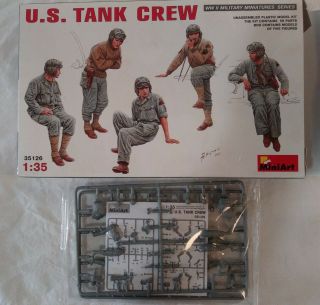 2011 Miniart 35126 U.  S.  Tank Crew (5 Figures) - 1/35 Scale Kit - Open Box