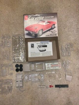 Amt/ertl 1/25 1963 Chevrolet Corvette Convertible; Kit 6774