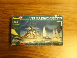 Uss Massachusetts Battleship 1:720 Scale Revell Model Kit 05031 Inside