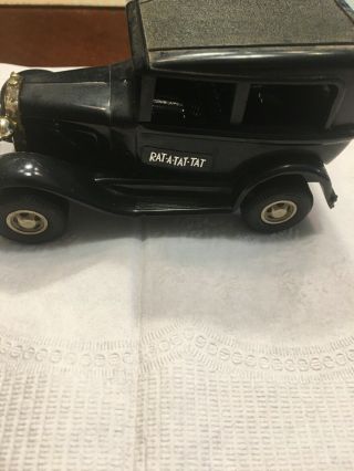 Vintage Black Tonka Rat - A - Tat - Tat Pressed Steel Plastic Model T Car