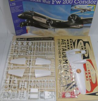 Revell Model Kit 1/72 4387 Focke Wulf 200 Condor Missing Parts No Box Incomplete