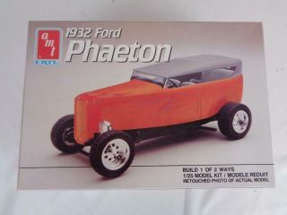 Amt 1932 Ford Phaeton 1/24 Model Car Kit 6899 W/ Flintstone Resin Sedan Body
