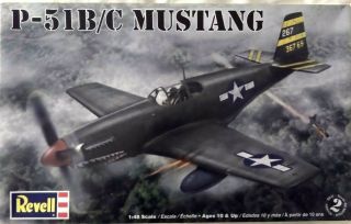 Revell 85 - 5256 " P - 51 B/c Mustang " 1:48 Scale,  In Open Box.