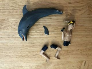 Flipper & His Pal Sandy Revell 1965 Vintage Model Dolphin Parts