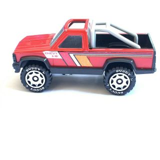 Vintage 1982 Buddy L Chevy S - 10 Pick Up Truck Red 7”x4”x3”