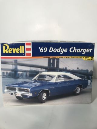 Revell 1969 ‘69 Dodge Charger Blue Plastic Model Car Kit 1:25 Scale 85 - 2546