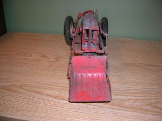 Vintage TRU SCALE Tractor with Bucket Red 3