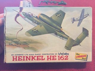 Vtg Lindberg Line Heinkel He 162 Model 432:39 Complete & Unassembled 1/72 Scale