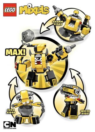 Lego Set (mixels,  Series 6,  Weldos) - Kramm,  Wuzzo,  Forx.  Build A Max
