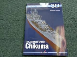 Kagero 16034 - Ww2 Japanese Cruiser Chikuma,  Drawings In 3d,  Book