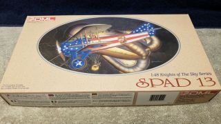 Vintage Dml Spad 13 Knights Of The Sky Plastic Model Kit 1:48 Scale Boxed