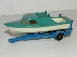 Matchbox Lesney 1967 Boat & Trailer Cabin Cruiser Series No.  9 - 1:64